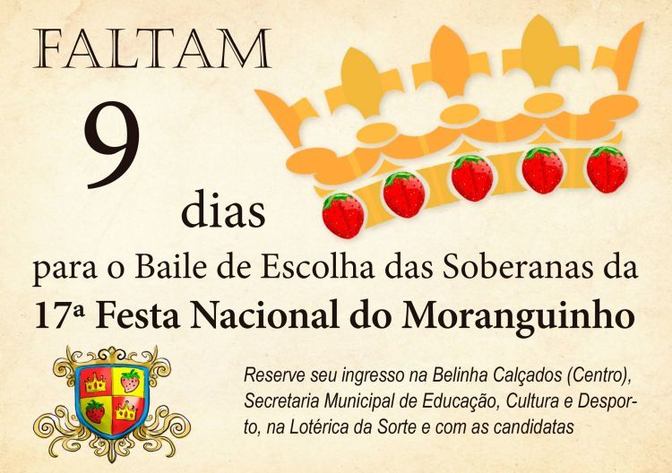 Contagem regressiva para a grande noite das soberanas e do aniversário do município