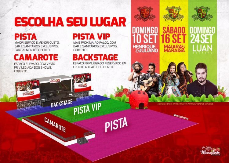 Divulgados valores de ingressos para os shows principais da Festa do Moranguinho, em Bom Princípio