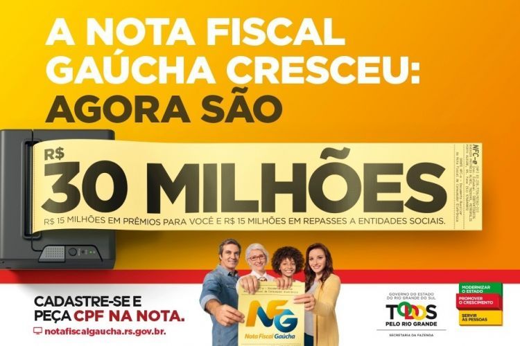 Programa Nota Fiscal Gaúcha dobra número de contribuintes inscritos após campanha de marketing